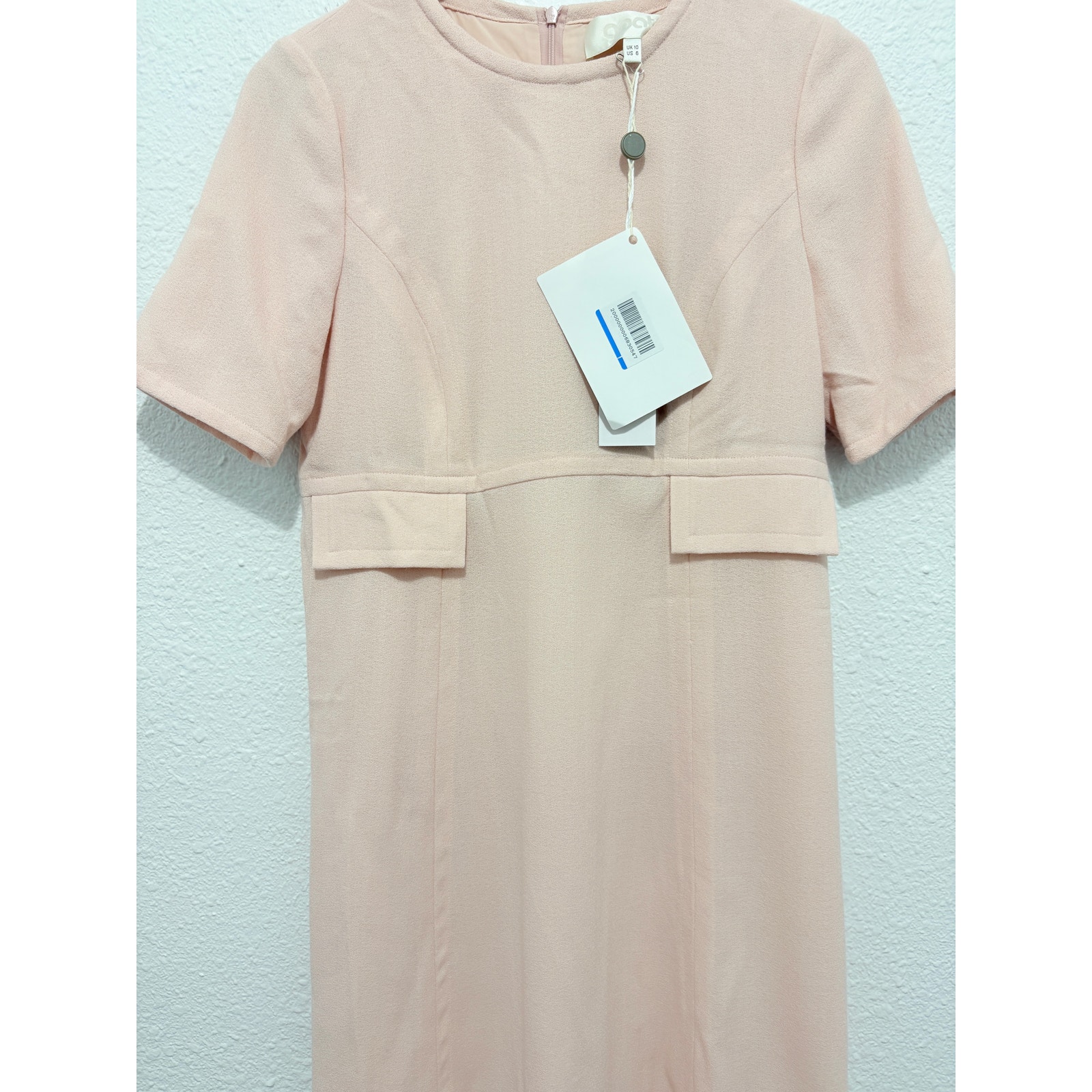 Nwt Goat Baby Pink Wool Dress Geranium Career Work Preppy Jackie O — image 7 of 7